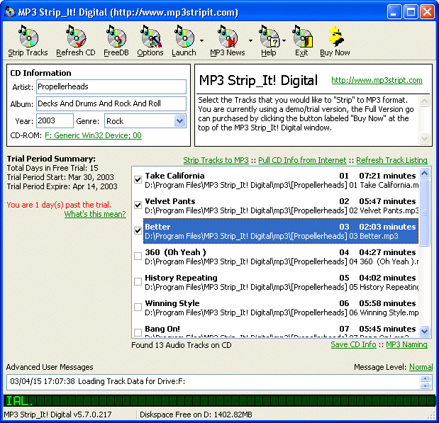 MP3 Strip_It! Digital Screenshot